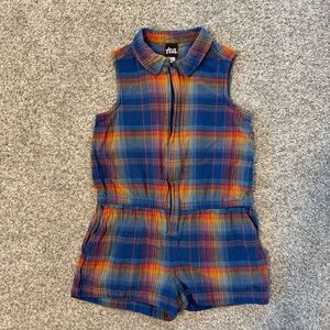 Tea Collection Vibrant Plaid Romper - Multicolor